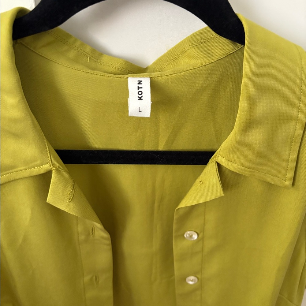 KOTN Lime Green Crop Flow Sleeveless Lyocell Top NWT